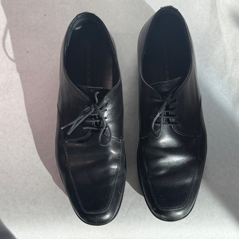 Prada Men's Classic Black Oxfords